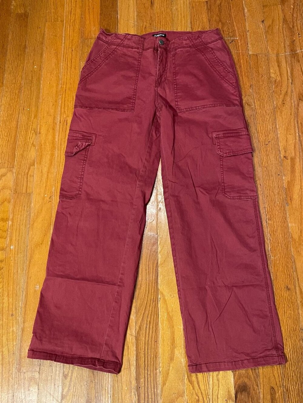 Flamingals Red Burgundy Pants Women's Size M